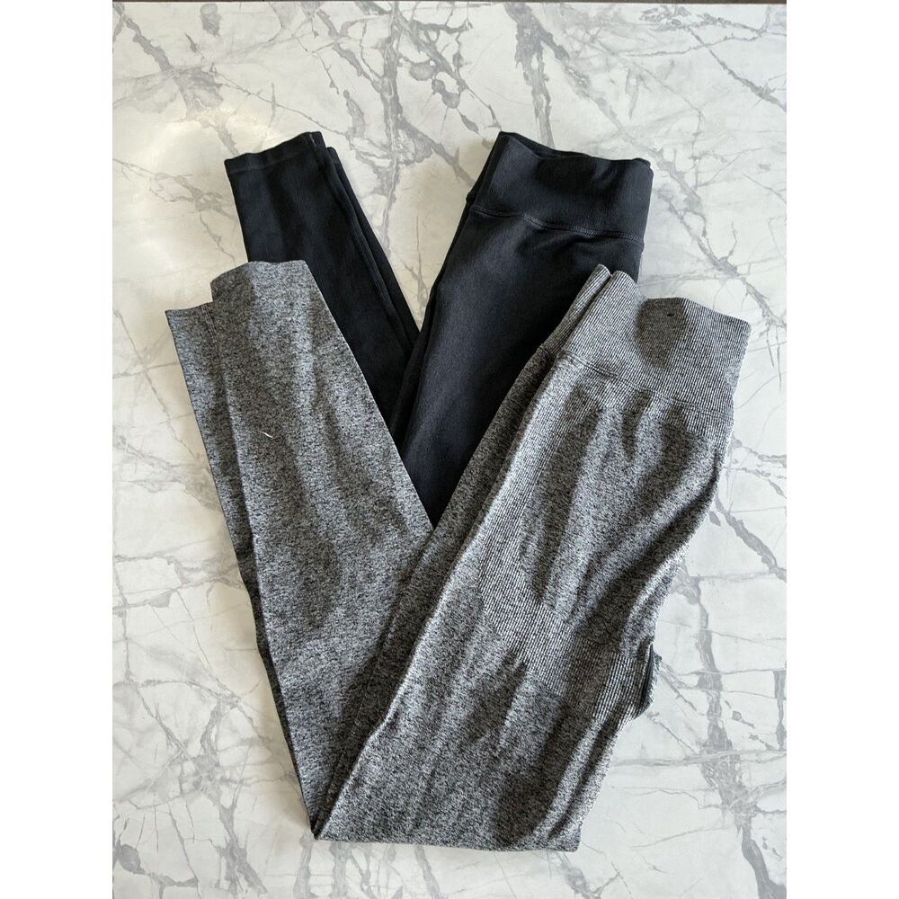 Victoria's Secret PINK Leggings Bundle Size M Long Black and Grey